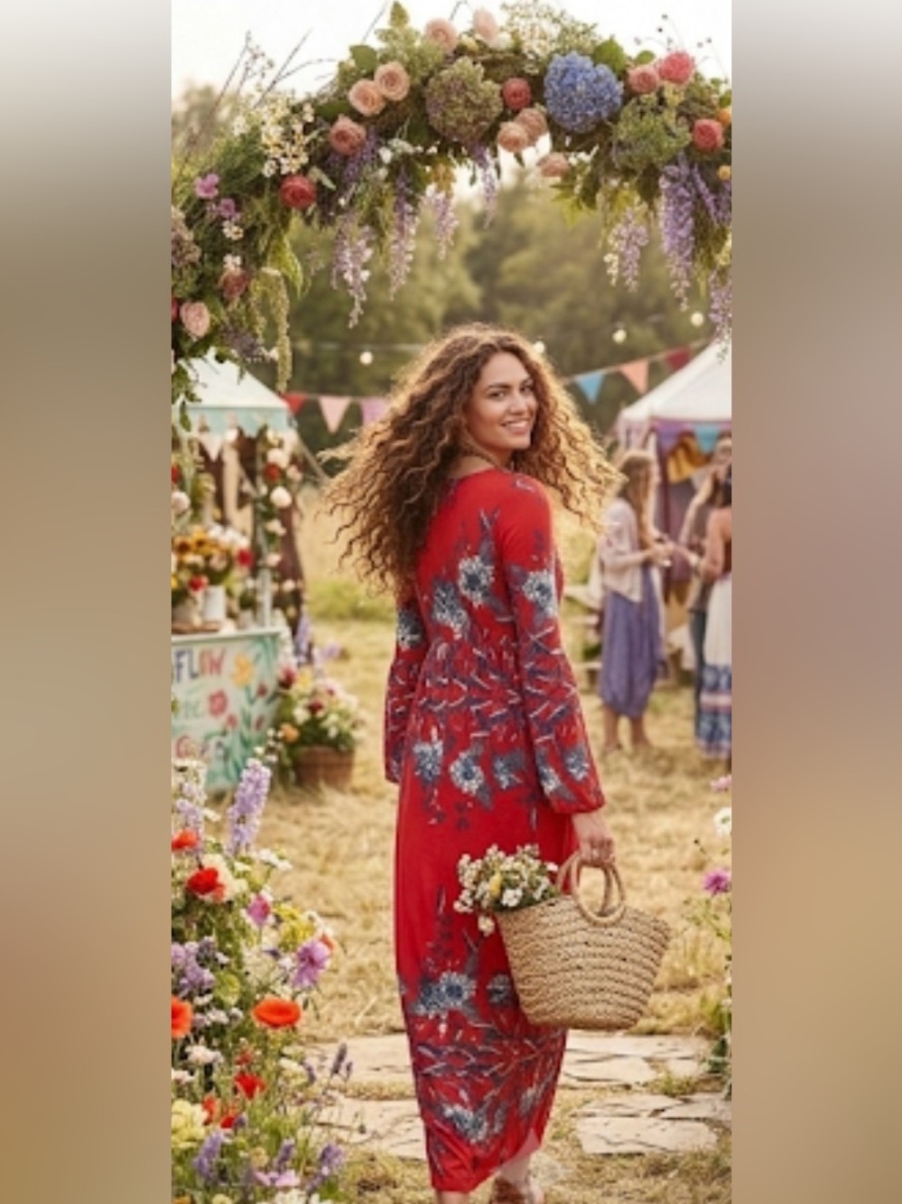 NWOT Free People Midnight Garden Red Maxi Dress Size XS - Picture 6 of 14